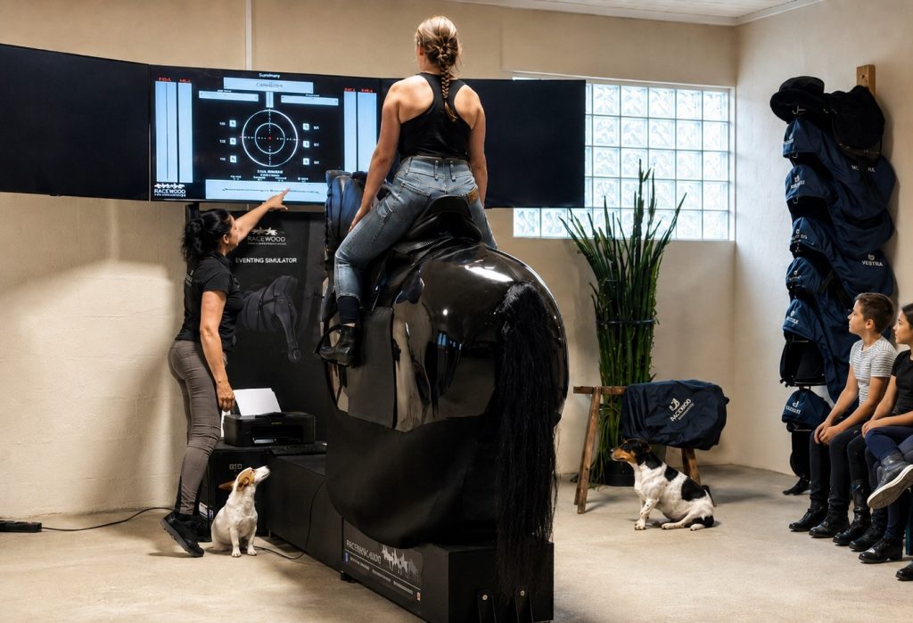 Reitsimulator in der Reitschule auf dem Klosterhof-Pillenreuth, Nürnberg